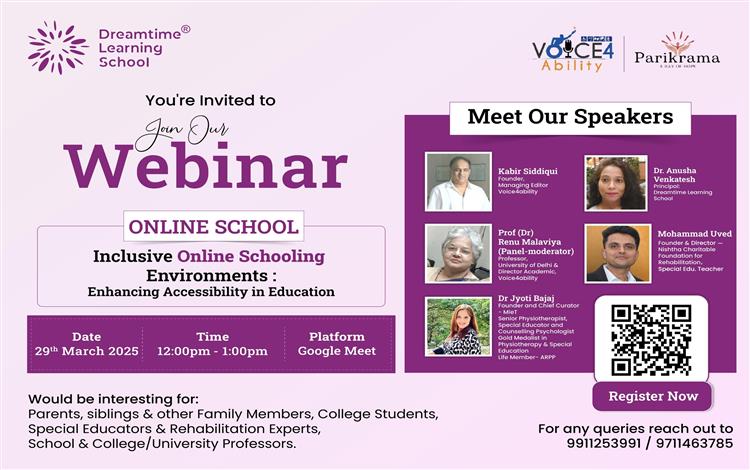 ONLINE SCHOOL: Inclusive Online Schooling Environments: Enhancing Accessibility in Education  🗓️ Date: 29th March 2025